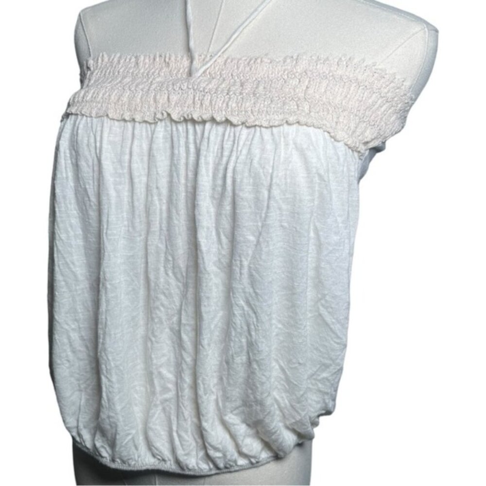 Urban Behaviour White Boho Tube Tops Strapless Shirts Beach Vacation Light Indie